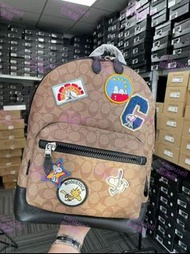COACH 蔻馳 West 32 Snoopy 史努比聯名 後背包 經典老花 大容量背包 男女同款