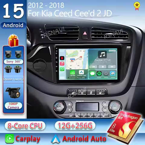 Android 15 For Kia Ceed Cee'd 2 JD 2012-2018 2K QLED Stereo Car Radio Multimedia Video Player AI Voi