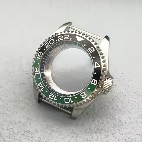 Mod Silver SKX007 Watch Case Transparent Back Cover Case Fits NH35 NH36 7S 4R Movement Dome Sapphire