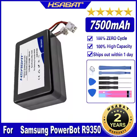 HSABAT DJ96-00193D 7500mAh Battery for Samsung PowerBot R9350 R9250 VR2AK9350WK/AA SR20K9350WK Batte