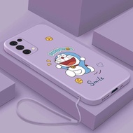 OPPO Reno 5 Pro 5G reno5Z 4 Pro 3 Pro 4G Shiny Cartoon Cute Smart Doraemon Happy Cat Silicon Rubber Back Case