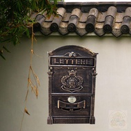 🛍️Daily Essentials🛍️Retro European Style Letter Box Outdoor Rainproof Wall-Mounted Letter Box Creati