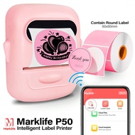 Marklife P50 Pro Bluetooth Label Maker Machine With Tape(1Roll/3Rolls), Wireless Label Printer, Vers