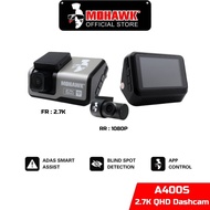 Mohawk A400S 2.7K QHD Dual Dashcam Ultra-Wide View ADAS Wifi App Control G Sensor Car Camera