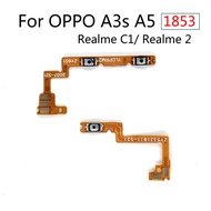 สำหรับ OPPO A3s A5 1853 /Realme C1 /Realme 2เปิด/ปิดปุ่มสวิทช์ด้านข้าง Volume Up Down ปุ่ม Flex Cable Replacement Parts