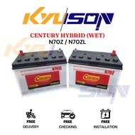 N70Z N70ZL Century Hybrid Wet Car Battery Bateri Kereta | Toyota Hilux D-Max Mitsubishi Ford