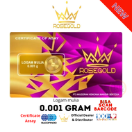 Logam Mulia Emas Mini Rose Gold 0.001gram Minigold