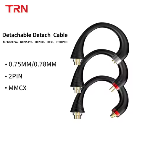 TRN Bluetooth Adapter Cable HIFI Earphone 0.75/0.78mm/mmcx/2Pin Connector for Scallop/BT20 Pro/BT20S
