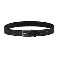 LV men's canvas with cowhide leather strap loop buckle width 3.5cm belt M8357U