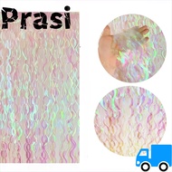 PRASI Wavy Curtain, Iridescent Metallic Foil Rain Curtain, Background Wall Colorful Shimmer Transpar