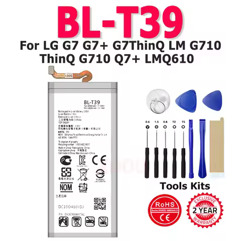 NEW BL-T39 Battery For LG G7 Q7 G7+ G7ThinQ LM G710 BLT39 3000mAh Smart Phone Bateria + free tools