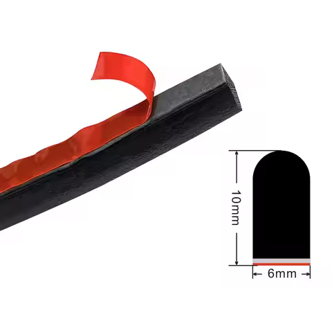 10M EPDM Self Adhesive Sponge Seal Strip Rubber Black Foam Strong Single-sided Adhesive Soundproof A