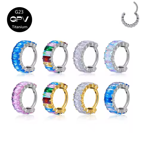 G23 Titanium F136 Earrings Luxury ZC Fashion Women's Body Perforated Jewelry Ring Earrings Vacuum Go