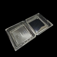 (50pcs±) GO-L200 (8"inch) OPS Square Food Box Plastic Clear Container Bakery Cake Bekas Makanan Disp