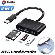 Multifunction Black White Card Reader To SD TF Memory Cards Reader 3 IN 1 USB Type C OTG Card Reader Adapter For Laptop Mobile Phone Flash Drive Disk