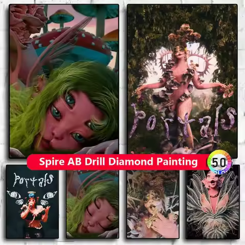 New Diy AB Diamond Painting Embroidery Singer Melanie Martinez Portals Art Cross Stitch Mosaic Pictu