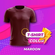 AMIGO TSHIRT MAROON MICROFIBER ROUNDNECK T-SHIRT (FAST-DRY/COOL-MAX) ANTI-BACTERIA ANTI UV T-SHIRT