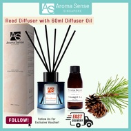 Aroma Sense Pine Needle Aromatherapy Reed Diffuser (60ml), use for Aromatherapy - Spa - Home - Kitch