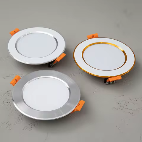 LED Downlight 220V 3-Color Dimming LED Downlight Dimmable 5W 7W 9W 12W 15W Recessed in LED Ceiling D