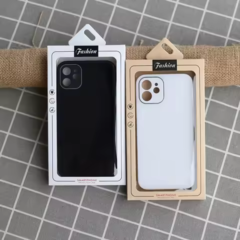 100Pcs Phone Case Packaging Box Kraft Paper Box Universal Phone Case Box With Display Box For iphone