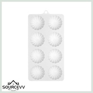 SOURCE 8-cavity Semicircular Petals Silicone Mold Chocolate Mould DIY Mousse Cake Mould