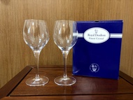 英國名廠水晶玻璃餐酒杯 Royal Doulton Finest Crystal Wine Glasses Set of 2