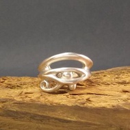 【埃及系列】純銀戒925純銀封閉戒 荷魯斯之眼 正義之眼 松果體