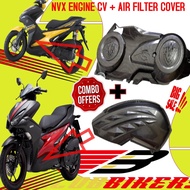 COMBO SET YAMAHA NVX 155 AEROX 155 AIR FILTER COVER  + ENGINE CV Carbon Design