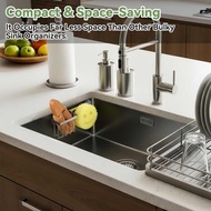 Sink Sponge Bracket Kitchen Household Smiley Face Sponge Washing Tool Stainless Steel Hanging Sponge