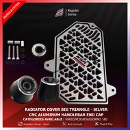 NSA - BUNDLING RADIATOR COVER BIG TRIANGLE + CNC HANDLE BAR END | VARIO/CLICK/PCX/ADV/ADV/GIORNO 160