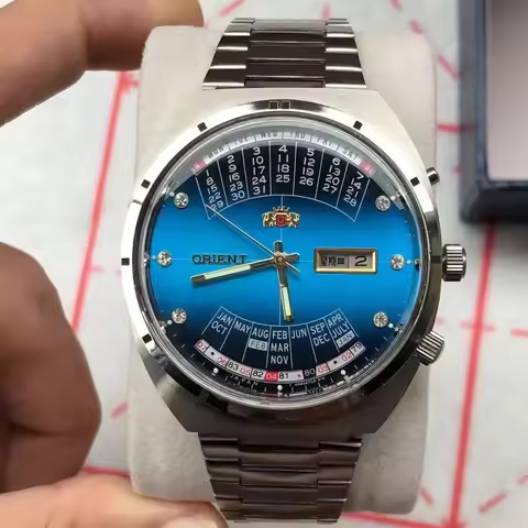DFDG automatic mechanical with rotating large dial, fully functional stainless steel world time unis