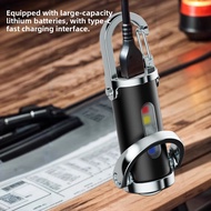 Hook Portable Keychain Light Mini Flashlight Built-in Battery Rechargeable Lampu Suluh Mini Cangkuk 