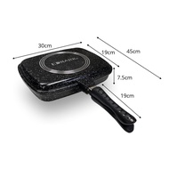 Edmark Smart Double-sided Pan w/ Induction Bottom marble coating pure black