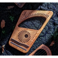 HIGH QUALITY 19-STRING HLRU LYRE - ROSEWOOD/MAPPLE/ PINE - Genuine product