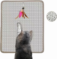 Natural Sisal Cat Nail File Scratcher with 80 Aluminum Oxide Grit Wall/Floor Mountable Cat Scratchin