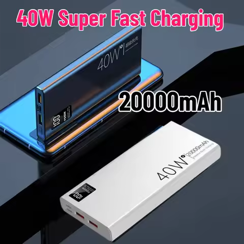 20000mAh Power Bank 40W Super Fast Charging For iPhone 15 14 Huawei Xiaomi Samsung PD 40W External B