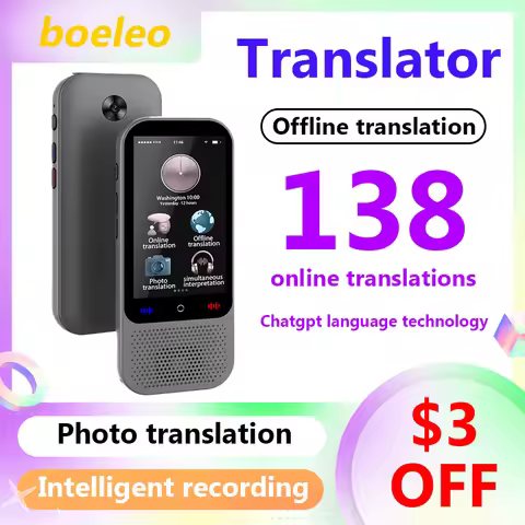 Languages Translation Device 138 Language AI Translator Device Instant voice translator ChatGPT Real