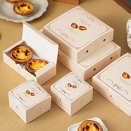 French Egg Tarts Packaging Box Portuguese Tarts Takeaway Box Croissant Sunflower Egg Tarts Packaging