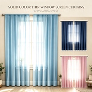 Solid Color Curtains Thin Window Screen Curtains  Bedroom Living Room Sunshade Curtains  Home Decor 