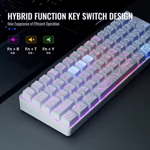60% gaming keyboard, numeric keypad and mouse set. The mini gaming keyboard has 61 keys and features