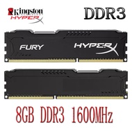 Kingston HyperX Fury DDR3 RAM 8GB DDR3 1600MHz PC3-12800U Desktop Memory DIMM Computer RAM