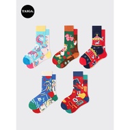 Mismatched Long Socks Women Cute Unicorn Horse