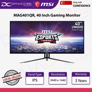 MSI MAG401QR, 40 Inch Gaming Monitor, 155Hz UWQHD 3440x1440 Resolution, IPS Panel, 1ms Response Time