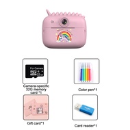 Childrens Instant Print Camera Kids Digital Camera With Printer Paper Camera Toy For Girls Boys Birt