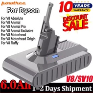 For Dyson V8 Absolute Handheld Vacuum Cleaner for Dyson V8 SV10 Battery 21.6V 6000mAh Replacement Ba