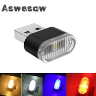 Aswesaw USB Light LED USB Night Light Modeling Car Ambient Light Neon Interior Light Car Jewelry (5 kinds of light colors) Night Lights