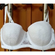 H&m Export Bra, White Lace Bra Size 34B