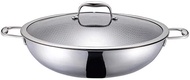 JBJWM Stainless steel wok wok less smoke smoke non-stick cooker general gas for 36cm