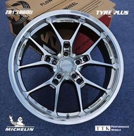 【台灣輪胎王】類RAYS G025LC 17吋鋁圈樣式 5孔112/114.3 7.5J 鈦銀車邊 旋壓