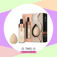 READY STOCK O.TWO.0 DROP FOUNDATION SET WITH MAKEUP SPONGE